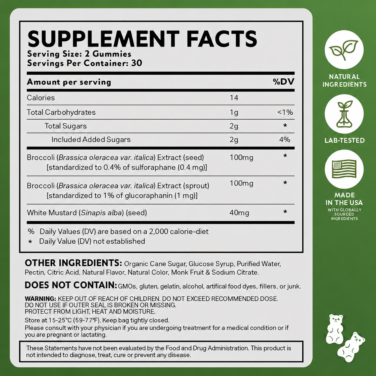 NeuroBrocc - Sulforaphane Supplement Gummies